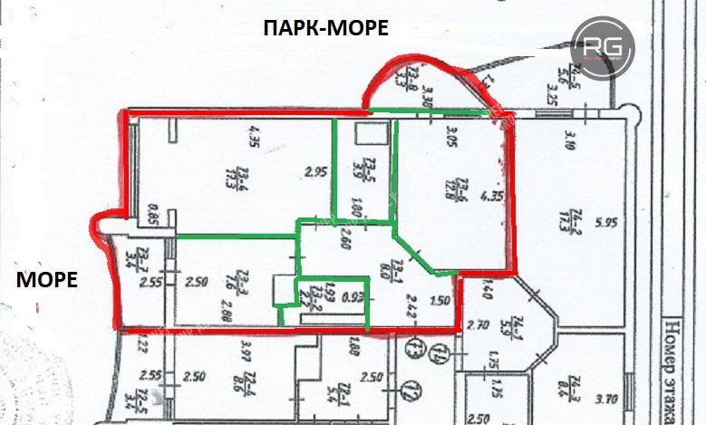 Миниатюра 4, Квартира в Приморском парке, 60 м², Крым Республика, Ялта г., Парковый проезд., д.9