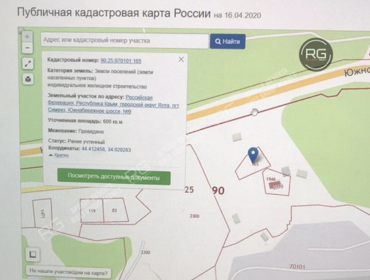 Участок с видом на море в Симеизе, 6 соток, Крым Республика, Ялта г., Симеиз п.г.т., Южнобережное ш.